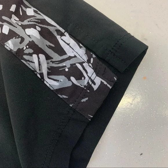 Fabletics Athletic Pants Woman Small Black Elastic Waist Taped Leg Tuxedo Stripe - Picture 9 of 13